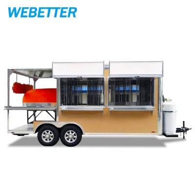 Webetter Customized Pizza Service Trailer / Mobile Food Truck With Pizza Oven