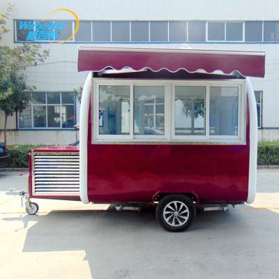 hot dog ice cream stainless steel mobile food cart for sale