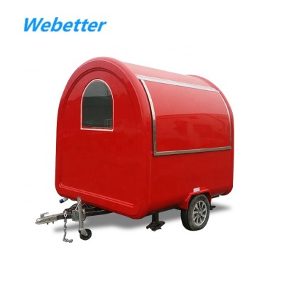 Colorful semi-made mobile food carts for sale hot dog cart